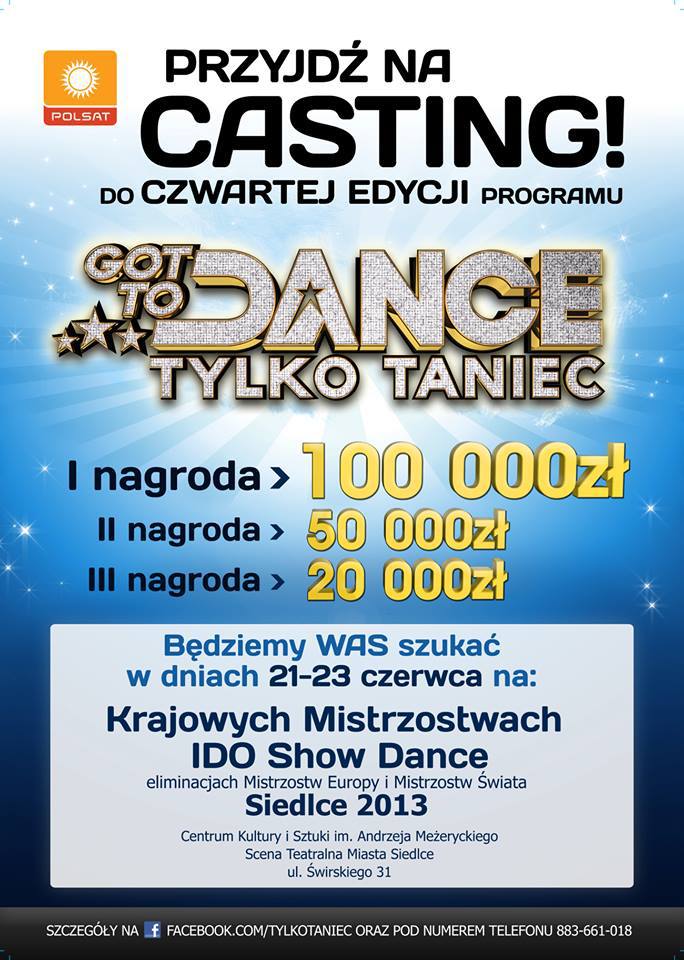 Casting do programu GOT TO DANCE - TYLKO TANIEC na Scenie Teatralnej Miasta Siedlce