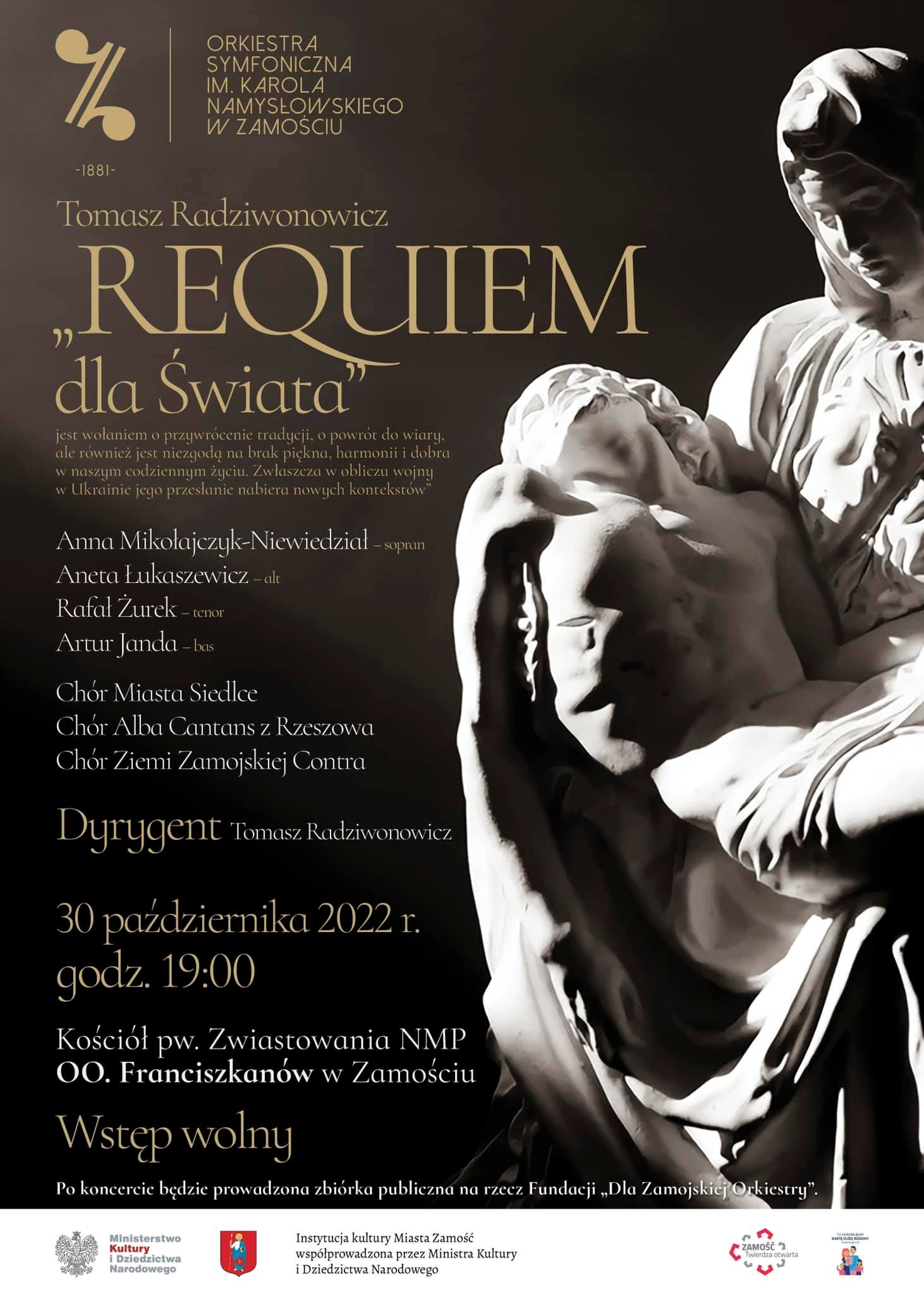 Chór Miasta Siedlce w koncercie "Requiem dla Świata" w Zamościu