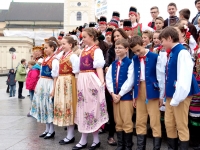 "Czas Poloneza", czyli ZPiT "Chodowiacy" im. A. Siwkiewicz w Święto Konstytucji 3 maja na Placu Zamkowym w Warszawie