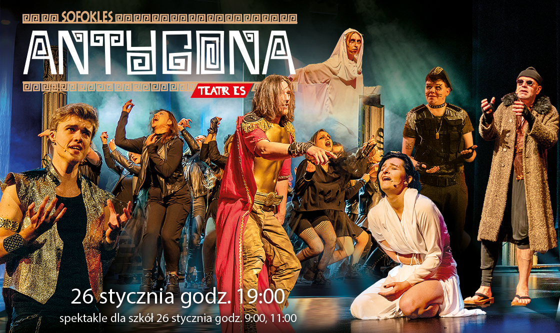 W czwartek, 26 stycznia o godz. 19:00 na Scenie Teatralnej Miasta Siedlce wystawiony zostanie spektakl Teatru ES pt. "Antygona".