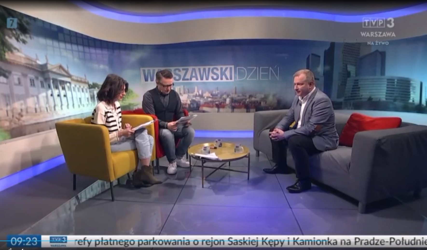 Rozmowa z dyrektorem CKiS Arturem Mydlakiem w programie Warszawski Dzień na antenie TVP3 Warszawa