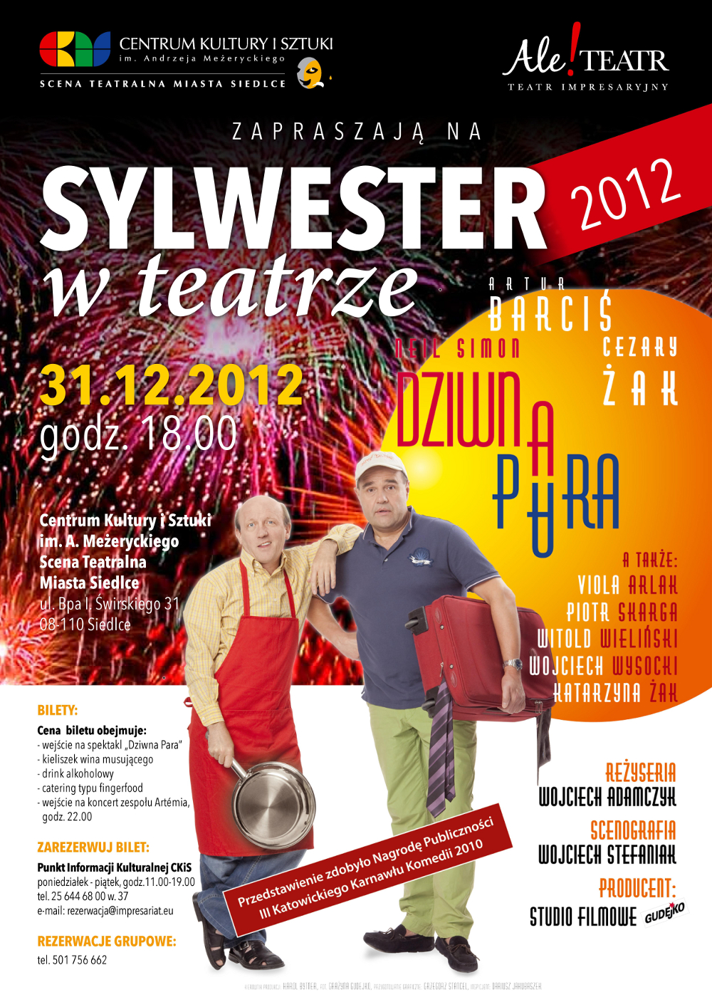 Zapraszamy do zapoznania sie ze szczegółowym programem SYLWESTRA W TEATRZE!