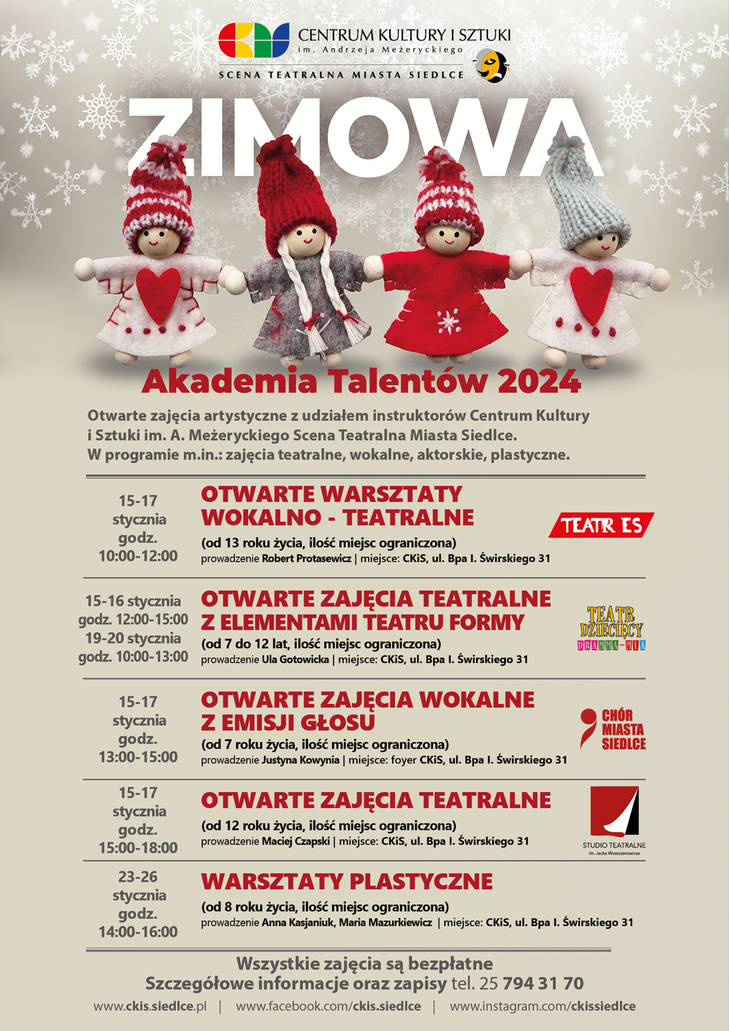W ferie rusza kolejna edycja Zimowej Akademii Talentów!