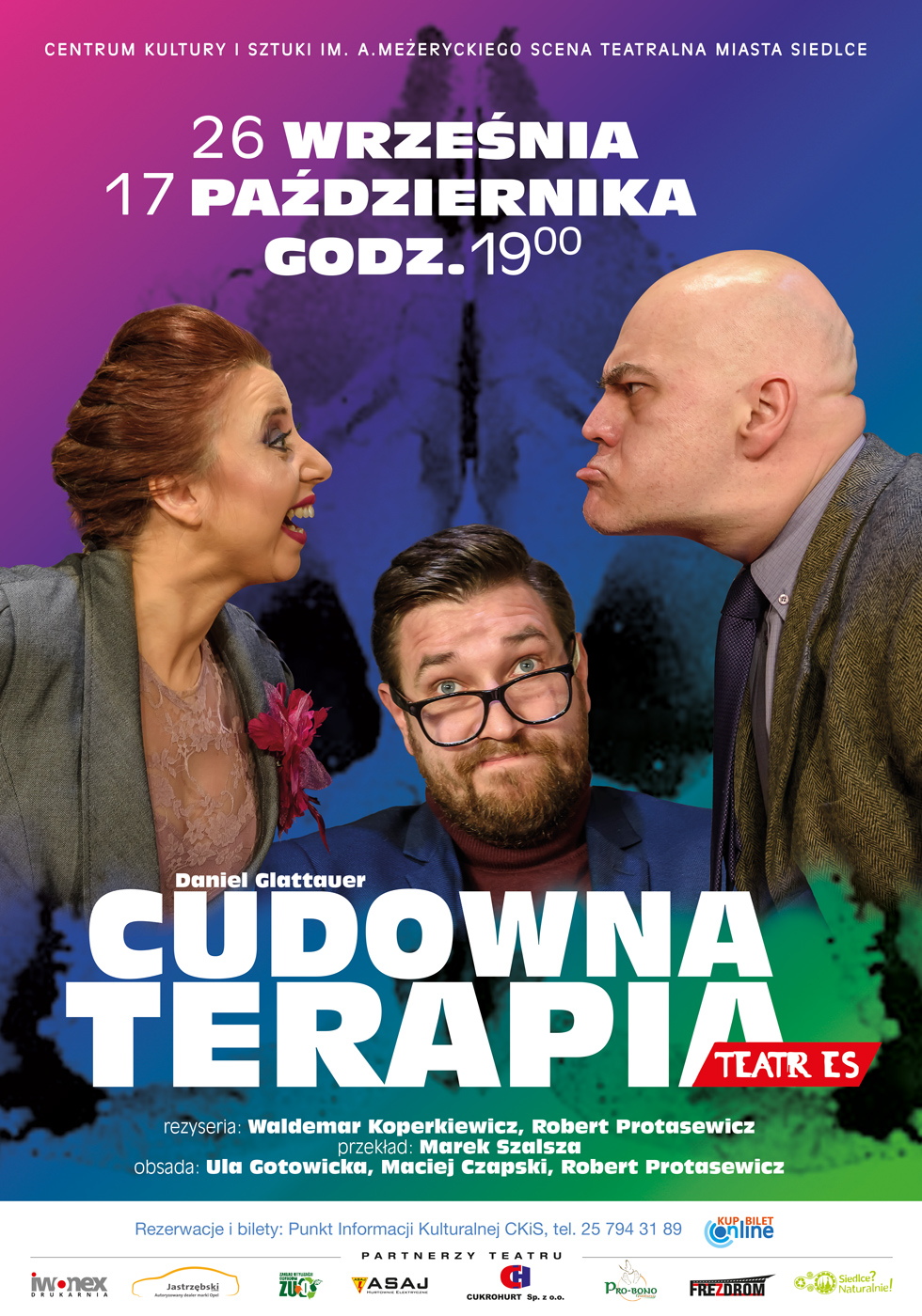 Spektakl "Cudowna terapia" już 17 października o godz. 16:00 i 19:00 na Scenie Teatralnej Miasta Siedlce