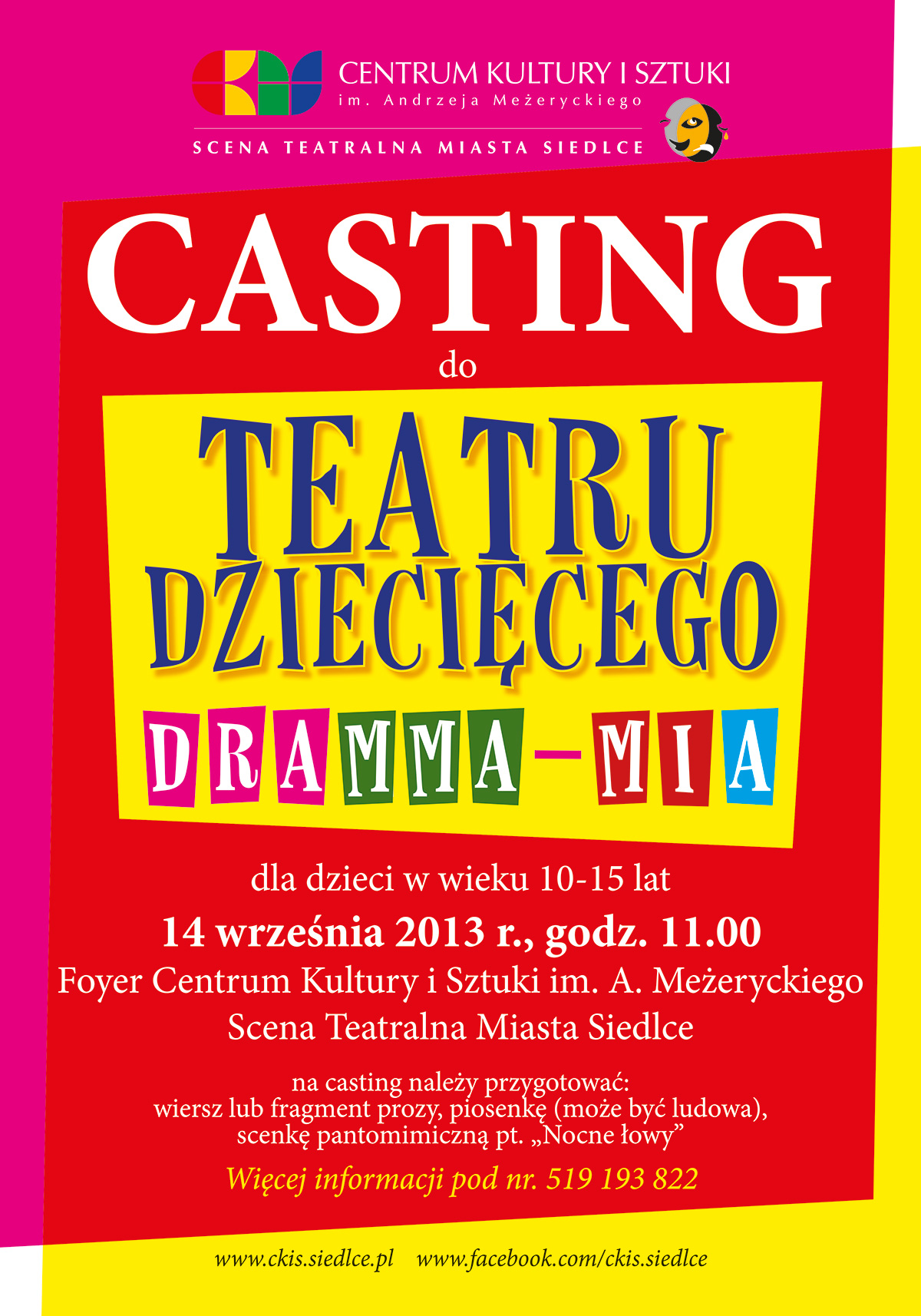 Przyjdź na casting do Teatru Dziecięcego DRAMMA - MIA