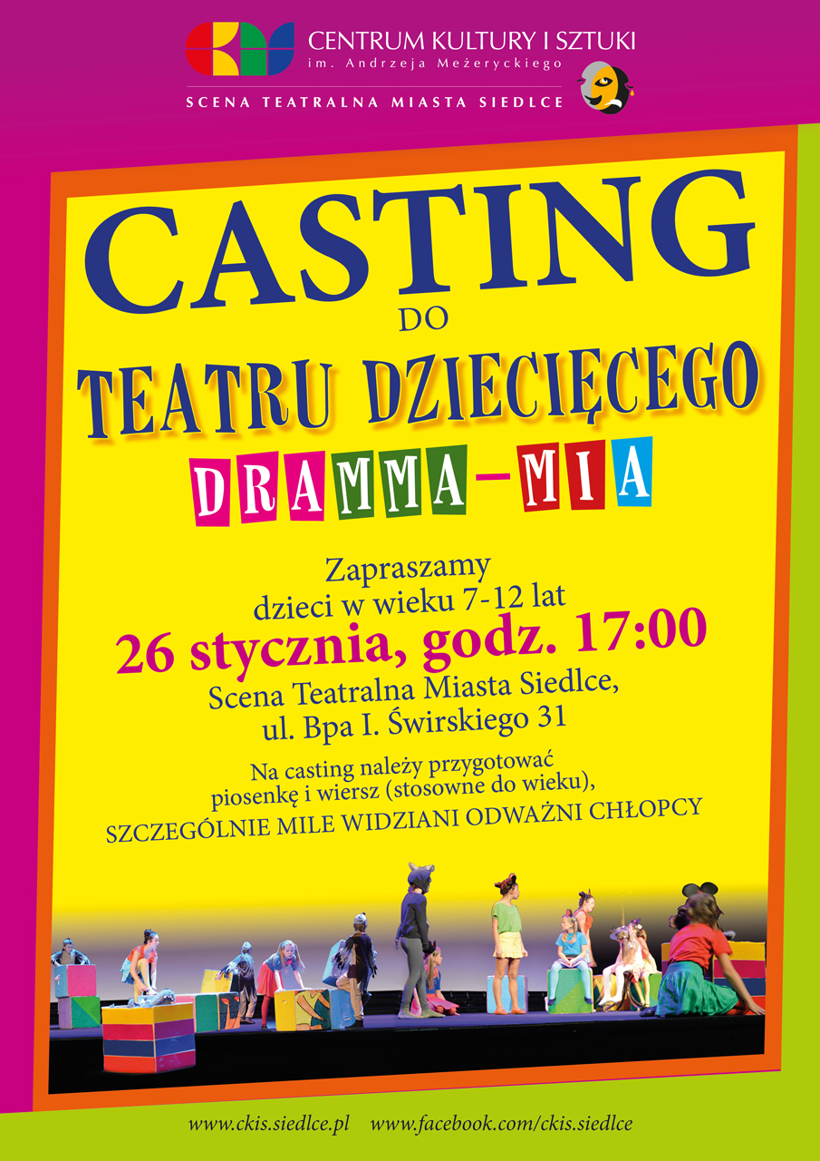 Teatr Dziecięcy Dramma-Mia zaprasza na casting!