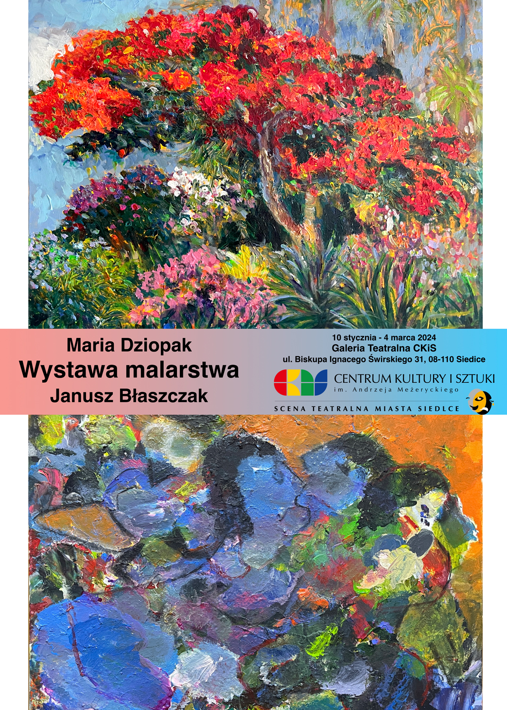 Malarstwo Marii Dziopak i Janusza Błaszczaka w Galerii Teatralnej