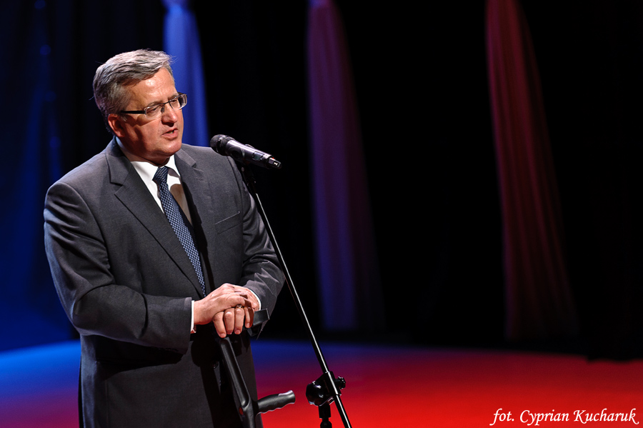 Prezydent RP Bronisław Komorowski w Centrum Kultury i Sztuki im. Andrzeja Meżeryckiego Scena Teatralna Miasta Siedlce