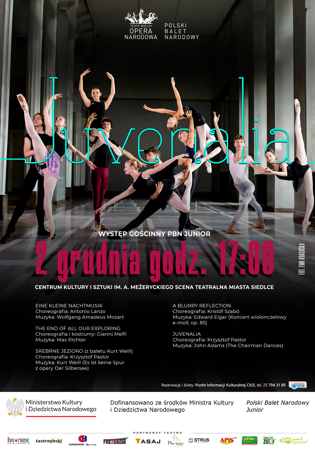 JUVENALIA - Polski Balet Narodowy Junior już 2 grudnia o godz. 17:00 na Scenie Teatralnej Miasta Siedlce!