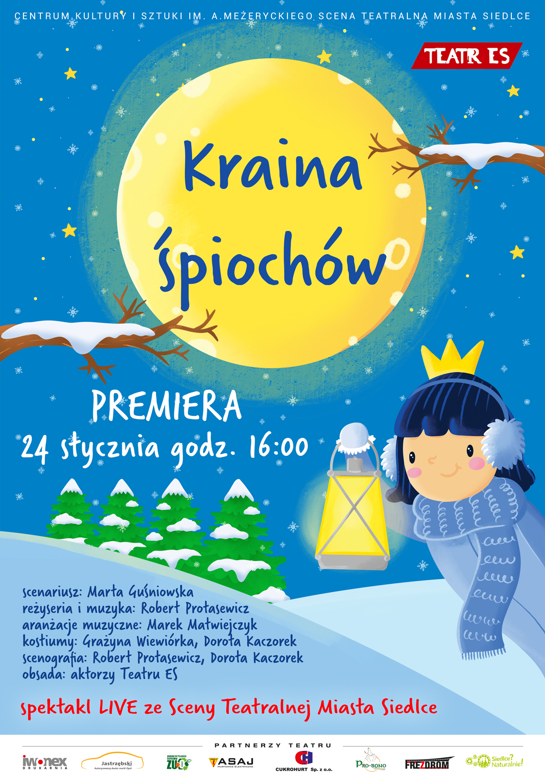 Premiera spektaklu "Kraina Śpiochów" już 24 stycznia na Scenie Teatralnej Miasta Siedlce