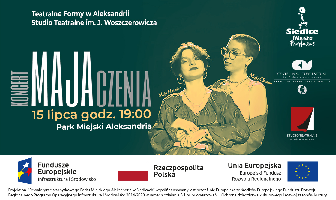 Koncert duetu MAJACZENIA 15 lipca w Parku Miejskim Aleksandria