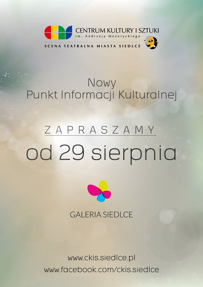 Nowy Punkt Informacji Kulturalnej CKiS już od 29 sierpnia w Galerii Siedlce