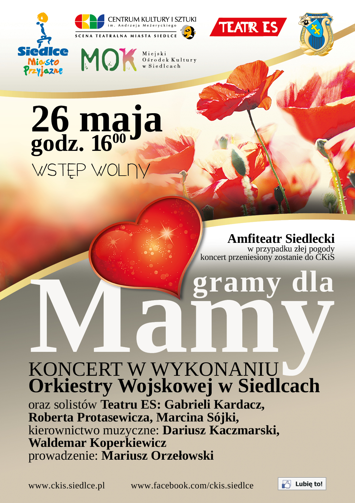 Koncert GRAMY DLA MAMY w najbliższą niedzielę w siedleckim Amfiteatrze - wstęp wolny!