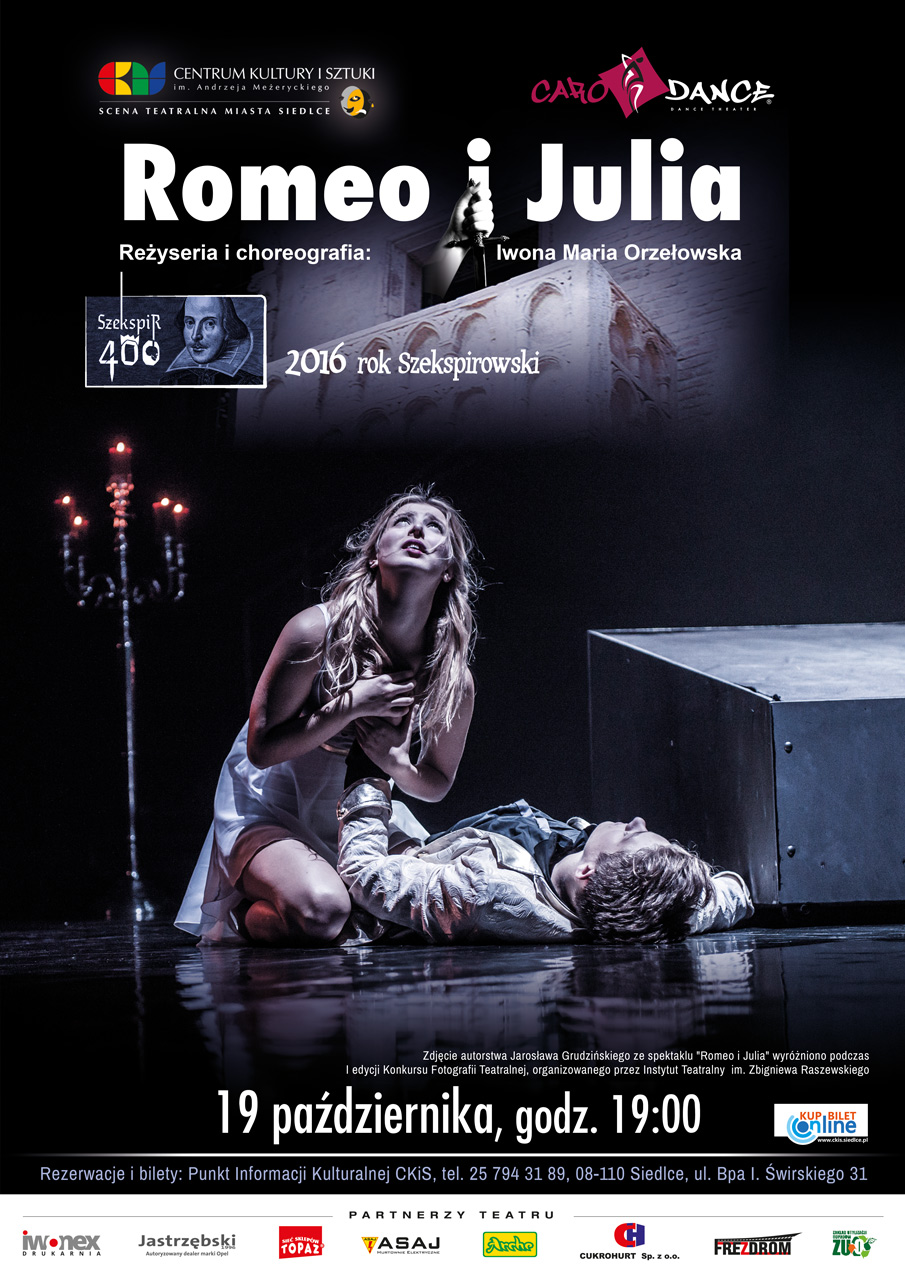 Spektakl "Romeo i Julia" już 19 października na Scenie Teatralnej Miasta Siedlce!