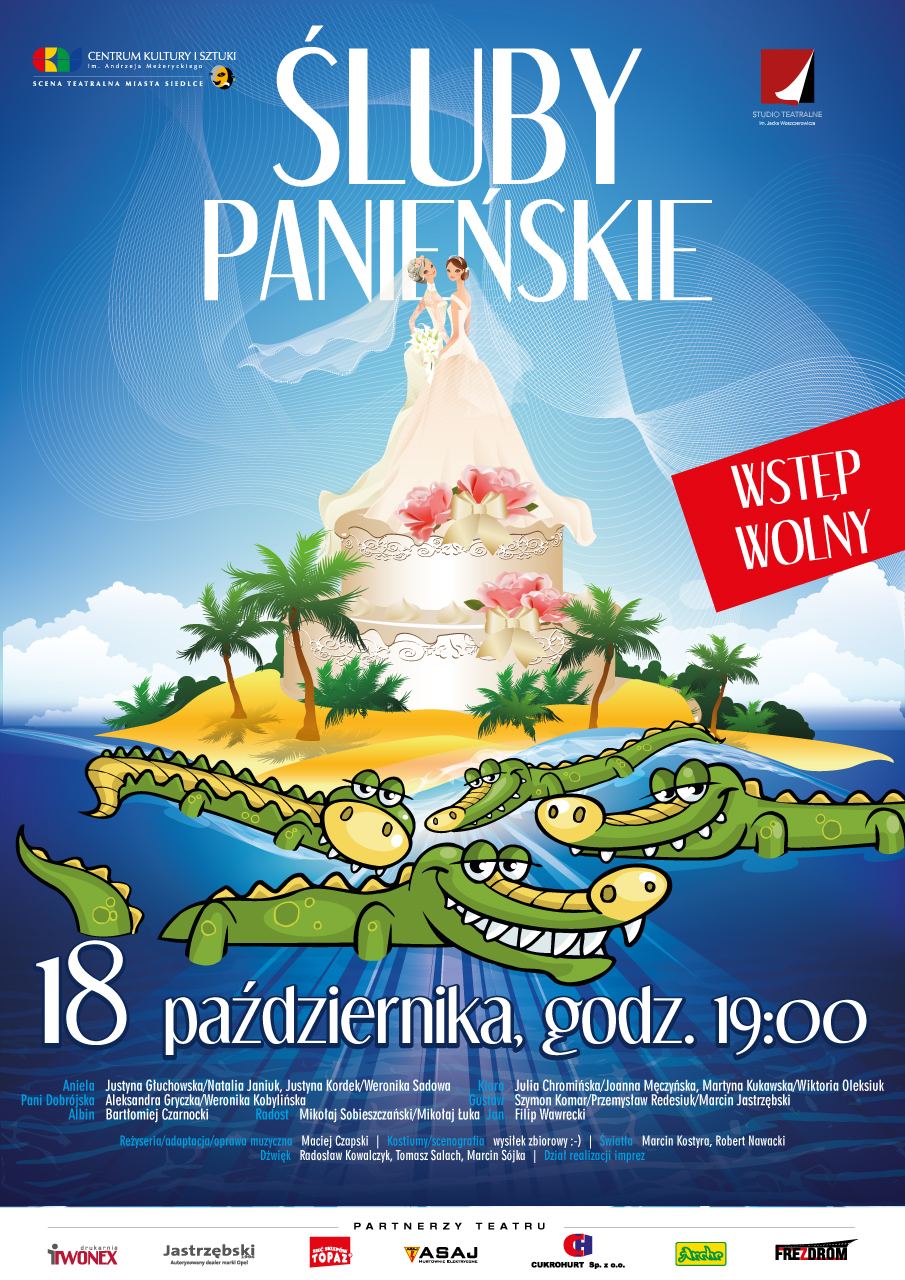 "Śluby panieńskie" już w najbliższą niedzielę, 18 października na Scenie Teatralnej Miasta Siedlce. Wstęp wolny. Zapraszamy!