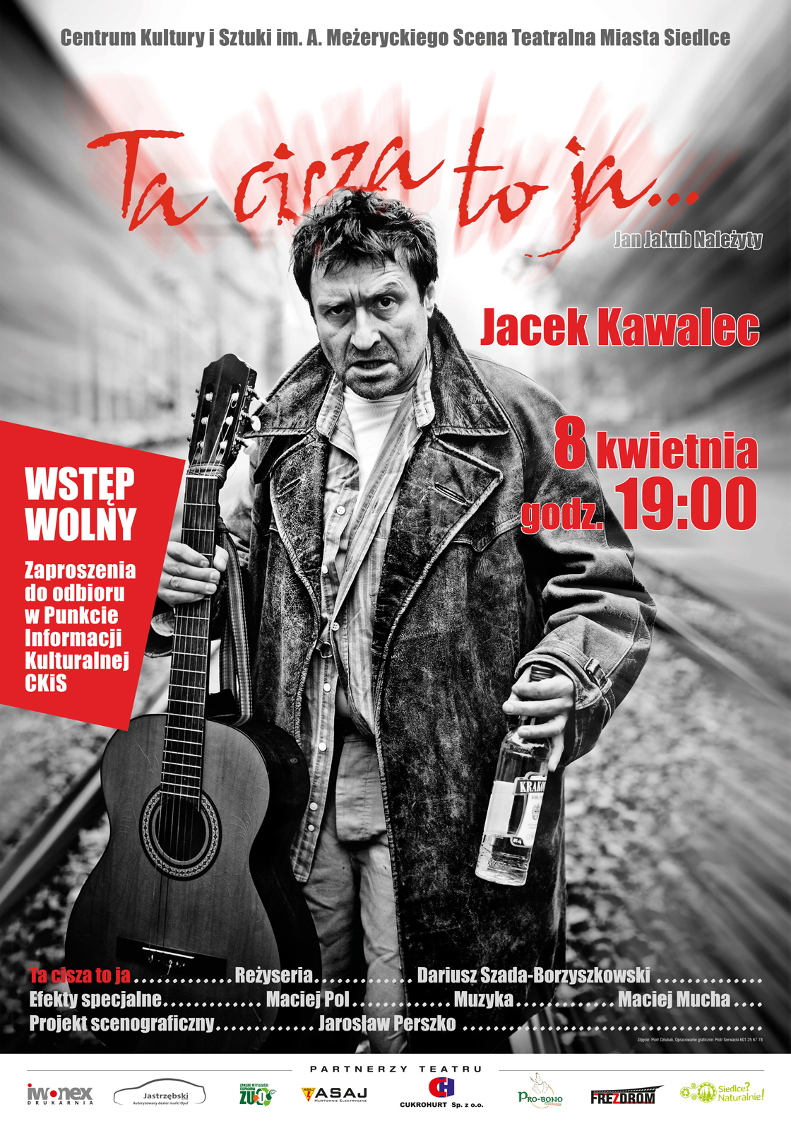 Jacek Kawalec w spektaklu TA CISZA TO JA... już 8 kwietnia o godz. 19:00 na deskach Sceny Teatralnej Miasta Siedlce. Bezpłatne wejściówki do odbioru w Punkcie Informacji Kulturalnej CKiS. Zapraszamy!