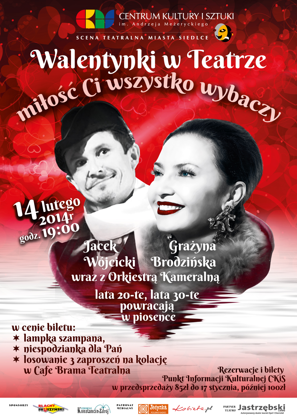 W sprzedaży nie ma już biletów na "Walentynki w Teatrze" z Grażyną Brodzińską, Jackiem Wójcickim i Krakowską Orkiestrą Kameralną